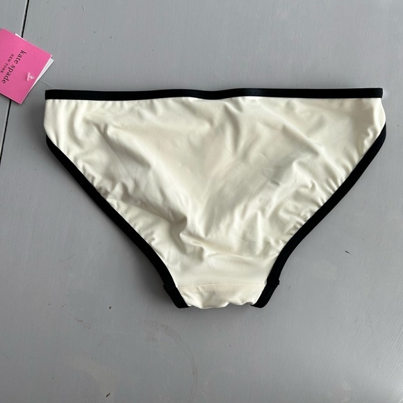 NWT Kate Spade Bikini Bottom Ivory and Black XS - Picture 2 of 3
